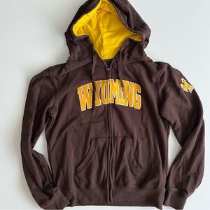 Wyoming zip hoodie, brown, women's medium